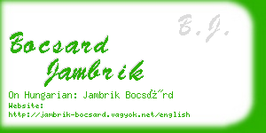 bocsard jambrik business card